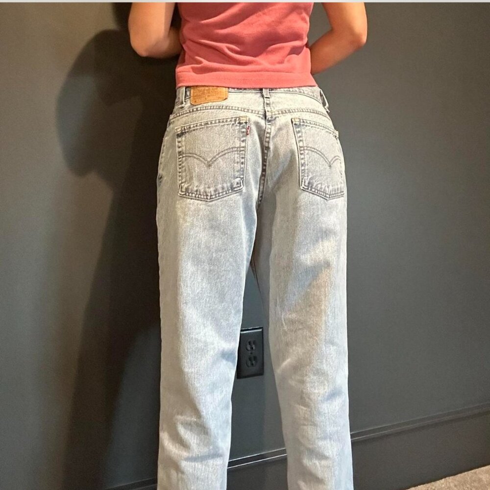 Levi's Blue Straight Leg Jeans with Vintage Style